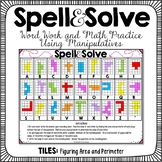 Word Work and Math Tiles Activity w/ No Prep Option