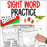 Sight Word Practice Word Work for December Sight Word Activities