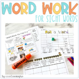 Word Work for Sight Words