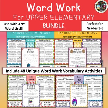 Preview of Word Work for Upper Elementary BUNDLE - Vocabulary Centers