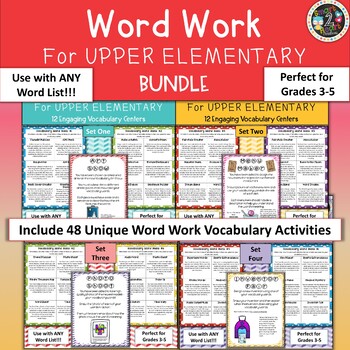 Word Work for Upper Elementary BUNDLE - Vocabulary Centers | TPT