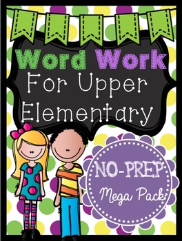 Preview of Word Work for Upper Elementary / No-prep vocabulary center