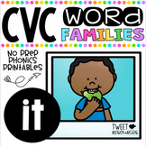 CVC Word Family 'IT' No Prep Phonics Printables