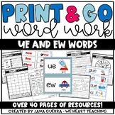 Word Work: ue and ew (/oo/ sound)