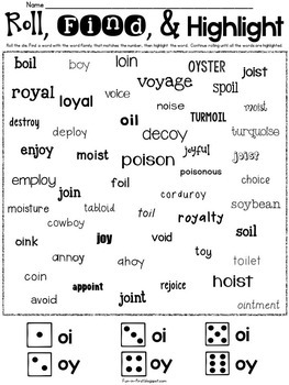 oi oy word work activities by jodi southard teachers pay teachers