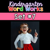 Kindergarten Word Works: Set #7 (Interactive PDF & Printab
