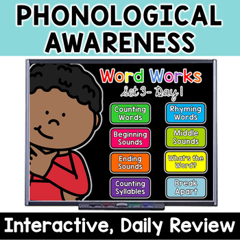 Preview of Kindergarten Phonological & Phonemic Awareness Interactive Daily Review: Set 3