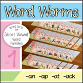 Word Worms: Word Sorts for Short Vowel Word Families- Set 