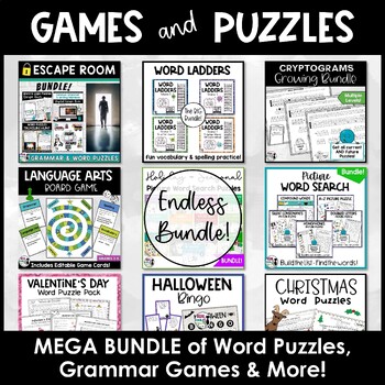 Preview of Games & Puzzles Mega Bundle - Early Finishers, Brain Breaks, Fun Fridays & More!