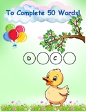 Word completion game for kids