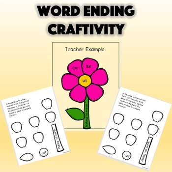 Preview of Word endings craftivity