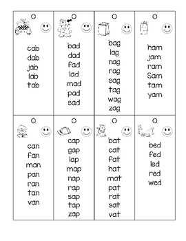 Word families Flip Cards by Betty Garland | TPT