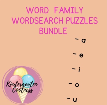 Preview of Word families wordsearch puzzles pack bundle