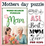 Word find - ASL Fingerspelling Word Search Puzzles -Mother