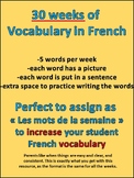 Words lists in French for Core and Immersion students