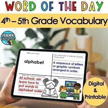 Preview of Word of The Week Vocabulary Building Word Work Centers Digital Resources