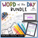 Word of the DAY BUNDLE - Printable and digital word work a