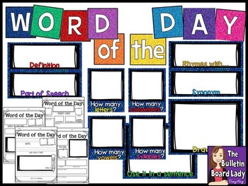 Word of the Day by The Bulletin Board Lady-Tracy King | TpT