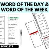 Word of the Day AND Word of the Week BOOKLETS