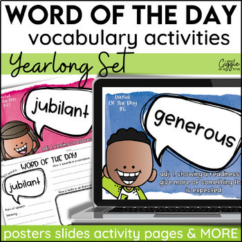 Preview of Word of the Day Academic Vocabulary Building Graphic Organizer ESL ELL Word Work