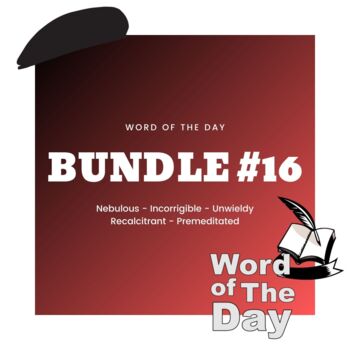 Preview of Word of the Day - Week #16