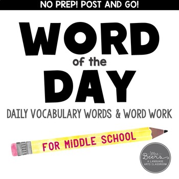 Preview of Word of the Day-CCSS Word Work for Middle School