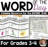 Word of the Day FOLDABLE Vocabulary Instruction- ENTIRE YE
