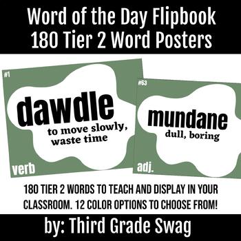 Preview of Word of the Day Flipbook | 180 Tier 2 Vocabulary Posters