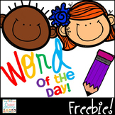 Word of the Day Free Teaching Resource Printable Freebie W