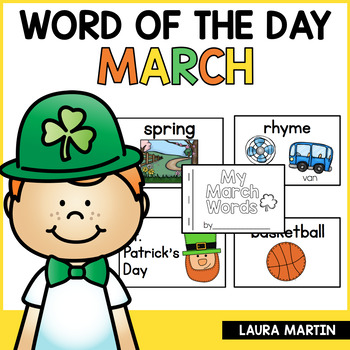 Preview of Word of the Day - March Vocabulary Words - March Writing Centers