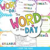 Word of the Day Poster Set + Worksheet