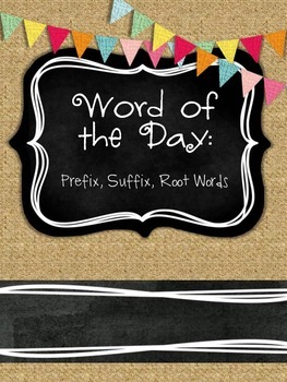 Preview of Word of the Day: Prefix, Suffix, and Root Words