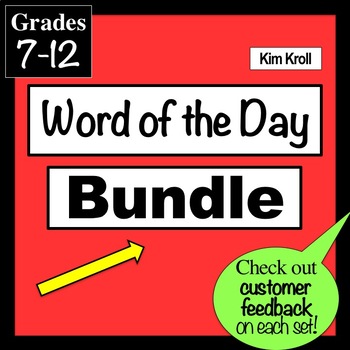 Preview of BUNDLE Word of the Day Preparing for the S.A.T. PowerPoint & Task Cards