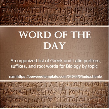 Preview of Word of the Day Quiz 5 - Medical Terms