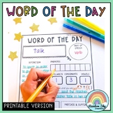 Word of the Day Templates: Vocabulary & Spelling Activities