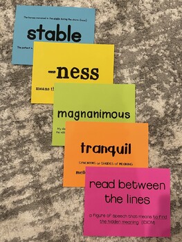 Word of the Day Daily Vocabulary Yearlong Set + MINI Word Cards WEEKS 1-32