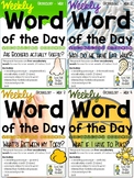 Word of the Day - Vocabulary - Grossology BUNDLE - 4 Weeks