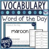 Word of the Day Vocabulary for Middle Grades
