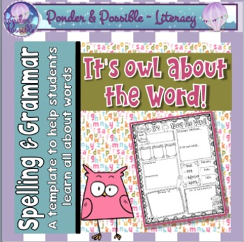 Preview of Word of the Day & Week Templates {It's Owl About The Word}