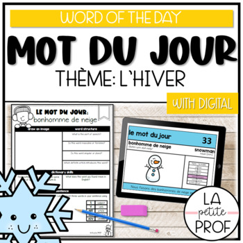 Preview of Word of the Day: Winter | Le mot du jour : L'hiver | Print & Digital