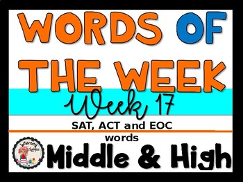 Preview of Word of the Week #17(Middle and High School)