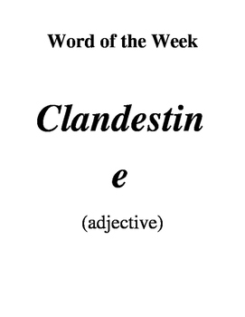Preview of Word of the Week 2016-2017
