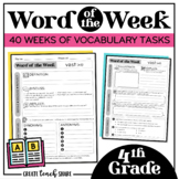 Word of the Week 4th Grade | Vocabulary Worksheets | Word 