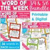 Word of the Week Bundle | Vocabulary Activities | Vocabula