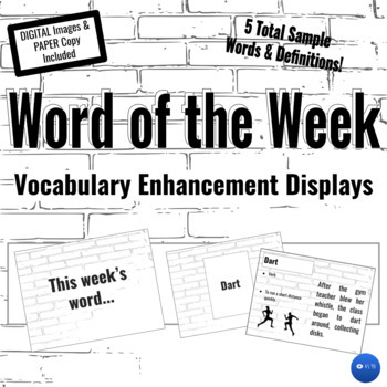 Preview of Word of the Week Daily Vocabulary