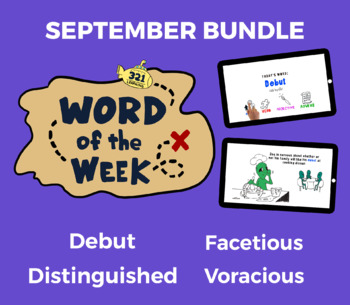 Preview of Word of the Week SEPT Vocabulary Bundle: 4 Words (Videos, Quizzes, Activities)