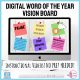 Word of the Year Digital Vision Board New Year for Middle 