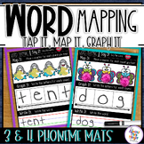 Word Mapping Mats for 3 and 4 Phonemes - Sound Mats - Scie