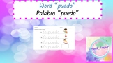 Word "puedo"/ palabra "puedo"