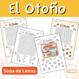 Word search. Autumn in Spanish | Sopa de letras | El Otoño